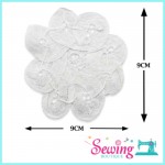 LACE - 70-RIBBON-ROUND FLOWER SHAPE(WHITE)